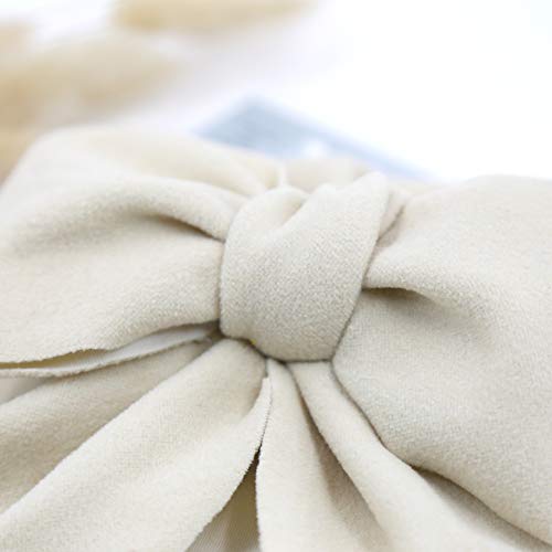 Baby Girl Velvet Big Hair Bow Knotted Head Wrap Oversized Bow Beanie India Cap Warm for Newborn Infant Toddlers 6PCS3