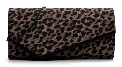 Sac Amalia Leo Clutch Tamaris Cognac pochette léopard pour femme