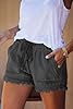 YOCUR Womens Jean Shorts Mid Waisted Paperbag Draw... #2