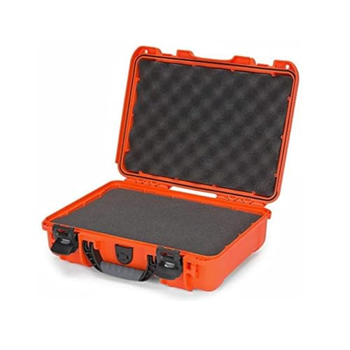 Image of NANUK 910 Hard Case with Customizable Cubed Foam, IP67 Waterproof, Dustproof and Impact Resistant, 14.3 inch x 11.1 inch x 4.7 inch, Rugged Construction for Ultimate Protection, Made in Canada - Orange