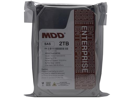 Image of MDD MAXDIGITALDATA 2TB 7200RPM 128MB Cache SAS 6Gb /s 3.5inch Internal Enterprise Hard Drive (MD2TSAS12872E) - [NOT a SATA HDD] (Renewed)
