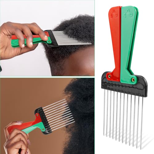 Set 3 Peines plegables de metal para cabello y barba miniatura 4