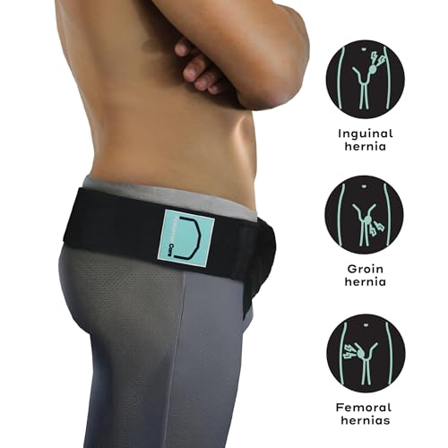 Image of Abdomencare Inguinal Hernia Support Belt for Men & Women with 2 Compression Pads - Hernia Belt for Men Inguinal - For Left or Right Side Inguinal Hernias - Hernia Belts for Men Truss Support - S /M