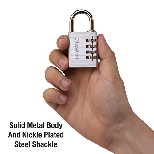 Image of Master Lock 643DWD Set Your Own Word Combination Lock 1-9 /16 in. Wide Silver
