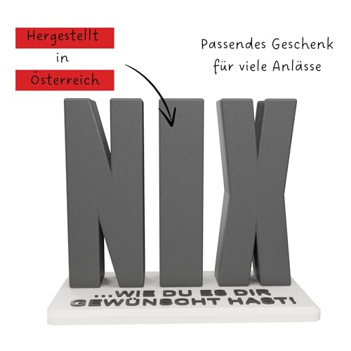 Nix Geburtstags Geschenk - Nichts Buchstaben mit Öffnung für Geldscheine - Weihnachten Geldgeschenk Verpackung - Originelle Geschenke für Frauen und Männer, Kreatives Geburtstagsgeschenk für Frauen