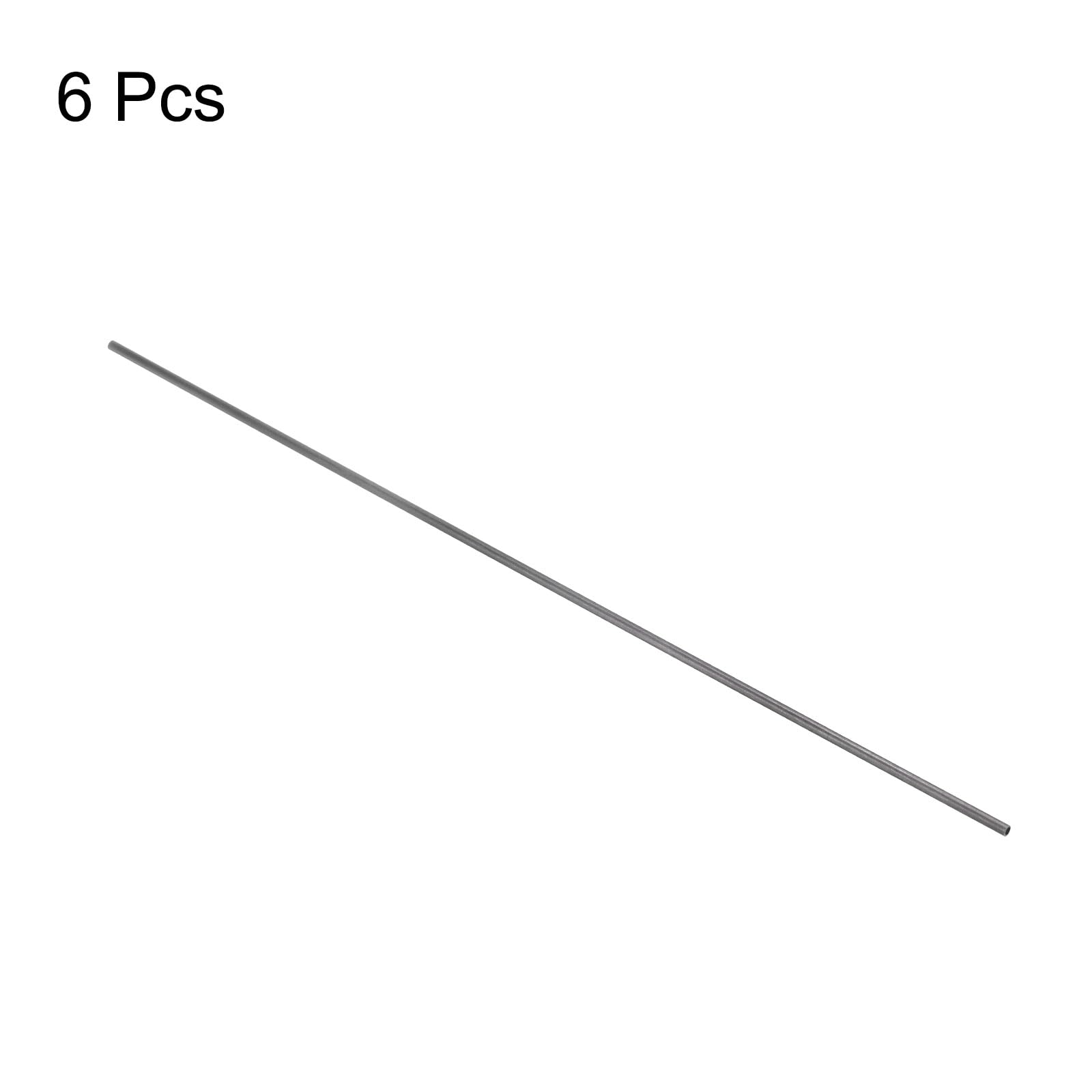 QUARKZMAN 6Pcs Tubes en Fibre de Carbone 3 x 4 x 400mm, Tubes Ronds en Fibre de Carbone Pultrudée pour Avions Rc, Quadricoptères, Multicoptères