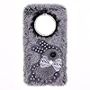 Funda Peluche Conejo Para ZTE Blade A75 5G – Suave, Esponjosa Y Con Orejitas 3D Color Púrpura