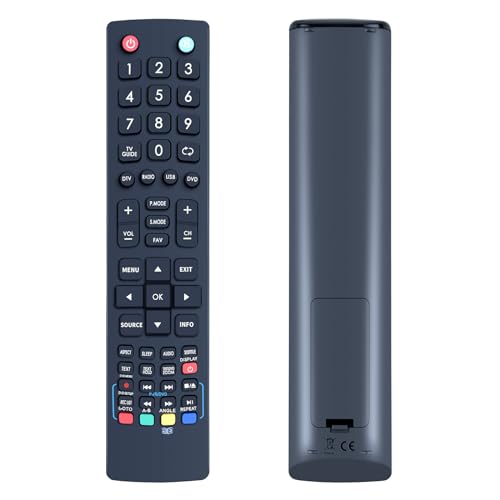 TCNOUMT Télécommande universelle compatible avec Technika Blaupunkt TV BLF/RMC/0002 BLFRMC0002 UNF/RMC/0003, compatible avec Alba Bush TV DH-1418 DH-2096