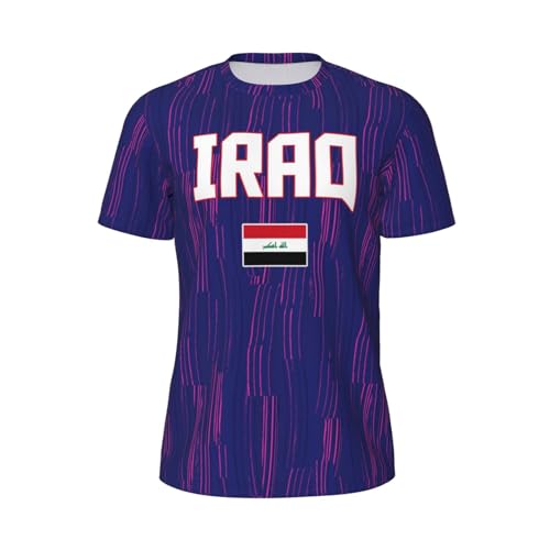 DABOYOZHZH Iraq Flag Cool Iraqans (135) Sports Jersey Mesh T-Shirt 3D Print for Running Cycling Soccer Tennis Fitness Climbing Shirts