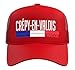Crépy-en-Valois France Flag Design French City Pride Trucker Hat with Adjustable Mesh Back, Red