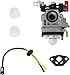 Carburatore compatibile con Walbro tipo WYJ 26cc-33cc Decespugliatori e Rasaerba con Pompa Primaria Distanziale Set di Tubi Carburante Spostamento Poweka