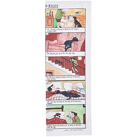 Samuel Lamont The Dog Rules Cotton Tea Towel Cover