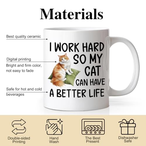 Taza con frase divertida para amantes de gatos miniatura 3