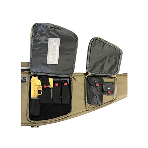 G.p.s. 35" Tactical Ar Padded Soft Rifle Case With External Handgun Case | Tan | Secure Durable Stain-Resistant Guns & Ammo Storage Range Bag With Shoulder Strap #TOP4