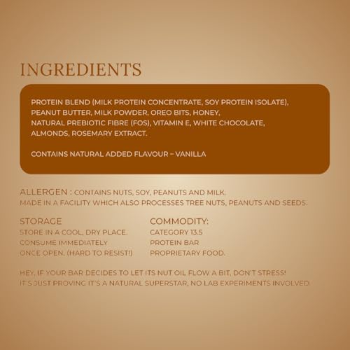 Image of STROOM Asia's First Centre Filled Protein Bars | 10g Protein (6 Bars, 45 Grams Each) | Cookie Crunch Delight | Protein Bars Muscle Growth & Repair | Source of Fibre & Iron | No Artificial colors l 100% Premium Protein