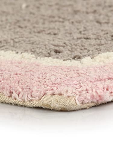 Image of SASHAA WORLD Star + Leaf Patterned Bathmat 50 X 80 cm (Combo of 2)