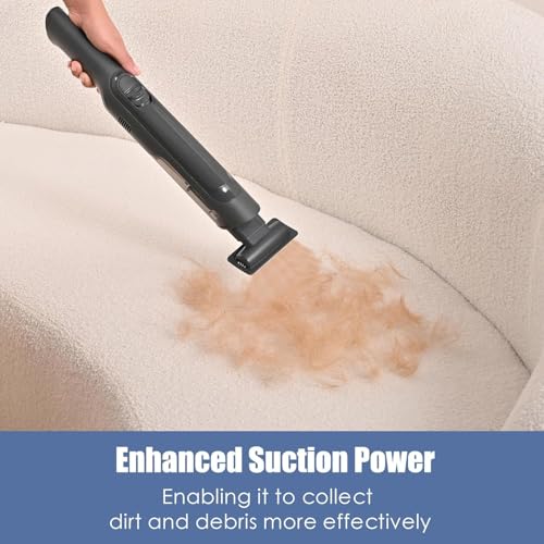 Image of Handheld Vacuum Cordless, Lightweight 1.4lb with Powerful Suction, Charging Dock, Single Touch Empty and Detachable Dust Cup, Portable Mini Car Vac for Home Office and Pet Hair (Grey Matte Silver)