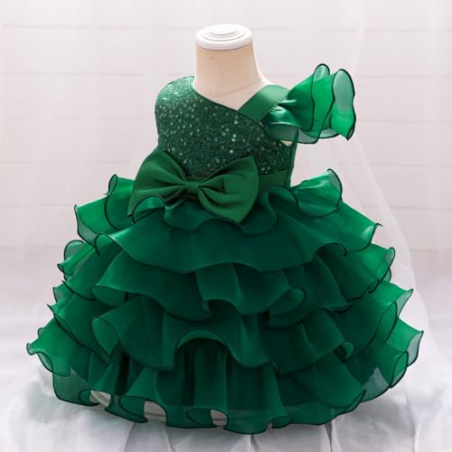 Toddler Girls' One Shoulder Ruffle Party Dress with Elegant Layered Tulle Princess Gown for Birthday Wedding Formal4