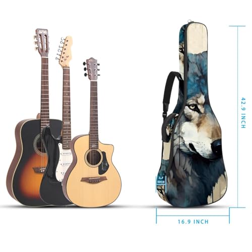 JRHEJTFZ Housse pour guitare acoustique de 1,9 cm d’épaisseur – Imperméable – Durable et élégant – Motif loup amusant, Multicolore 5., 42.9×16.9×4.7 in, Motif imprimé tendance - Les Beatles, Paul McCartney, John Lennon, RIngo Starr, George Harrison JRHEJTFZ Housse pour guitare acoustique de 1,9 cm d'épaisseur - Imperméable - Durable et élégant - Motif loup amusant, Multicolore 5., 42.9x16.9x4.7 in, Motif imprimé tendance – Image 6