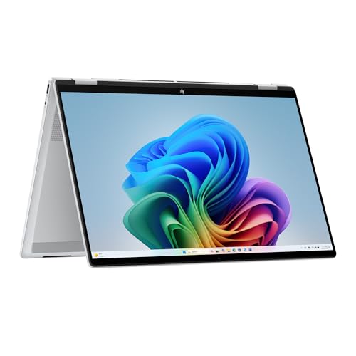 HP OmniBook 7 Flip 16 inch 2-in-1 Next Gen AI PC, 3K OLED 120Hz Touchscreen Display, Intel Core Ultra 7 258V, 32 GB RAM, 1TB SSD, Intel Arc 140V GPU, Pen, Windows 11 Home, Copilot+ PC, Glacier Silver