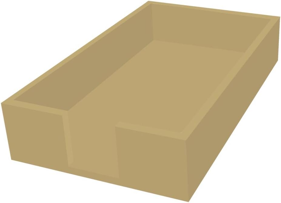 Paperproducts Design Lacquer Wood Guest Towel Paper Napkin Caddie-Set 1, White with Gold Trim Design