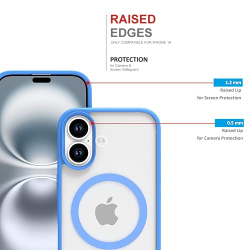 Image of Polycarbonate Case for iPhone 16 Plus, [Military Grade Drop Protection] Full Body Heavy Duty Rugged Case Shockproof Protective - Combo [1 Case + Screen Protector + Camera Lens] Blue