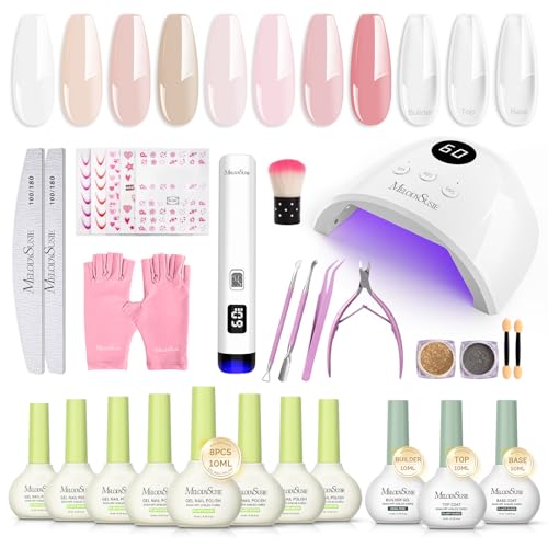 MelodySusie Gel Nail Polish Kit with P-Plus30F UV Nail Lamp