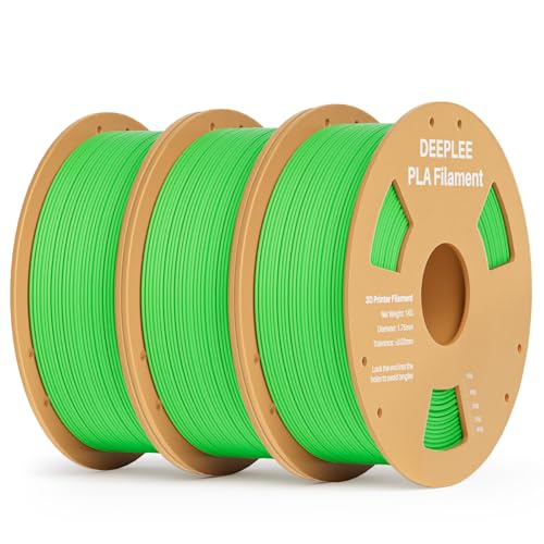 DEEPLEE PLA Filament 1.75mm Neon Green 3kg Bundle