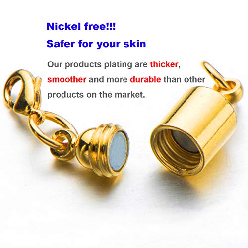 Zpsolution Screw Locking Magnetic Necklace Clasps And Closures Safety Easy Jewelry Clasps 6Mm Light And Small Keep The Clasp In Back 8Pcs Silver #TOP4