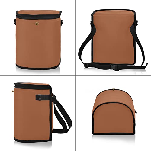 Image of Wudan Small Car Trash Can Terracotta Accessories for Garbage Storage Organizer with Lid Waterproof Portable Auto and Truck Interior Seat Bin