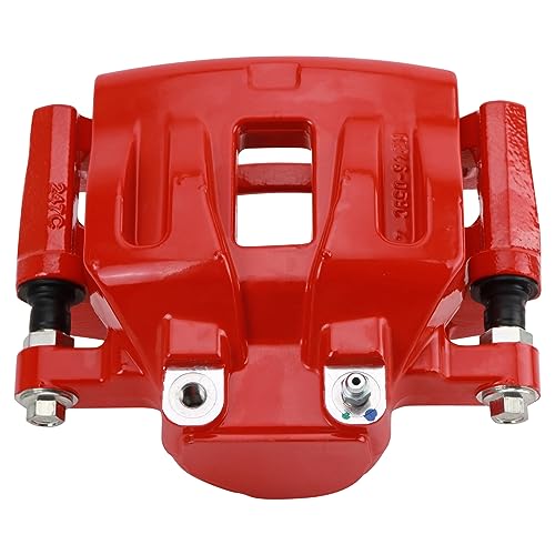 Image of TRQ Front Right Brake Caliper w /Bracket Performance Red Passenger Side | For 2005-2011 Chrysler 300 2009-2011 Dodge Challenger 2006-2011 Charger 2005-2008 Magnum