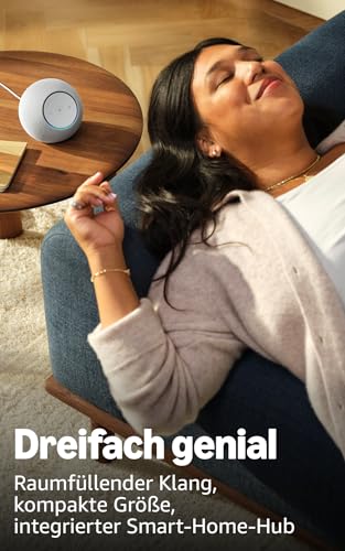 Amazon Echo Dot Max (neueste Generation), Lautsprecher mit raumfüllendem Klang und integriertem Smart-Home-Hub, Weiß… – Ansicht 3