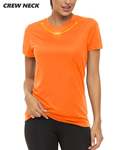 TACVASEN Camisas femininas de manga curta para o verão, proteção solar, FPS 50+, secagem rápida, par