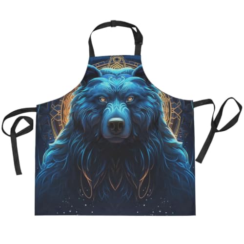 Tablier de cuisine ours bleu pour de doux moments en famille