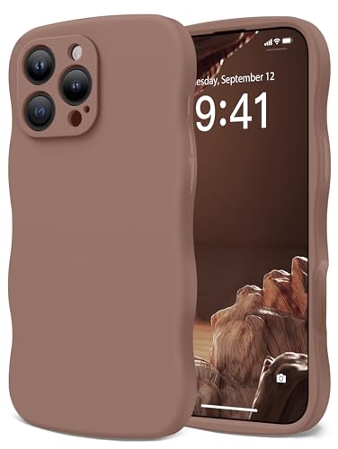 Coque magnétique iPhone 16 Pro antichoc compatible MagSafe silicone marron 6.3