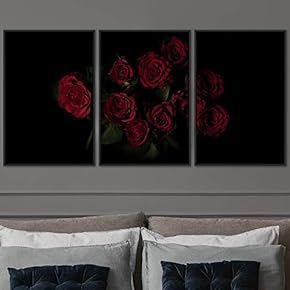 signwin 3 Piece Framed Canvas Wall Art Red...
