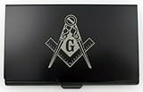 Masonic/Mason ANODIZED BUSINESS CARD CASE - SLIMLINE