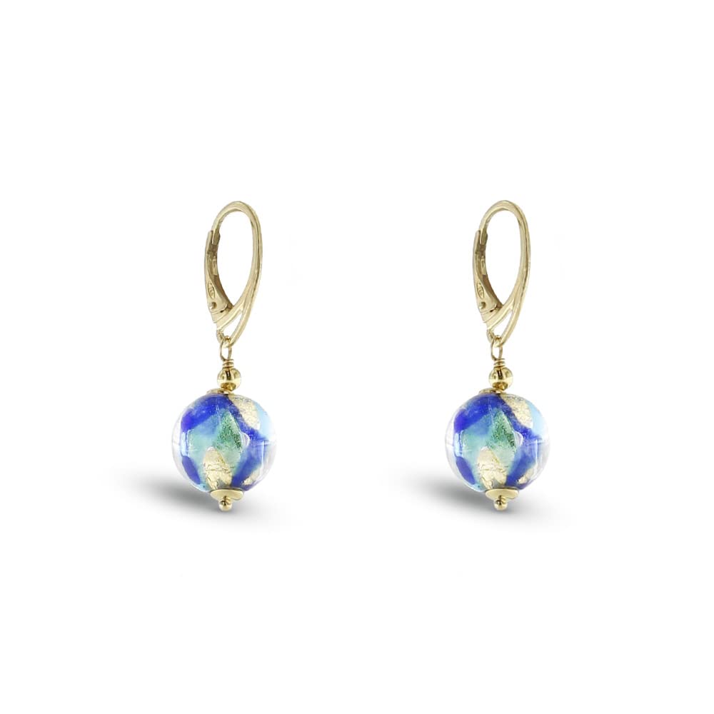 Venetiaurum - Pendientes con Esferas de Cristal de Murano Originales y Plata 925 - Joya Made In Italy Certificada