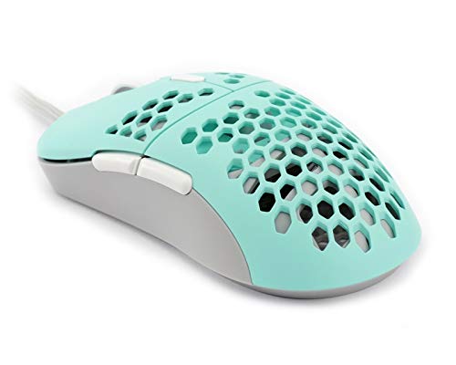 G-Wolves Hati HT-M 3360 Ultra Lightweight Honeycomb Shell Wired Gaming Mouse up to 12000 cpi - 6 Buttons - 2.18 oz (61g) (Vista Blue) - Thumbnail 4