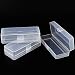 Airgoesin Small Clear Storage Box Container Desktop Organizer with Lid, 4.9 in x 2 in x 1.3 in for Keeping Small Parts, Coints, Screws, Pencils, Q-Tip, Flossers, Ornaments, 3pcs/pk