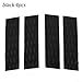 4-Pack Surfboard Non-Slip Mat, for EVA Foam Deck Pad with Ribbed Anti-Slip Grip for Surfboards, Longboards, Skateboards and Kayaks, Black（Black）