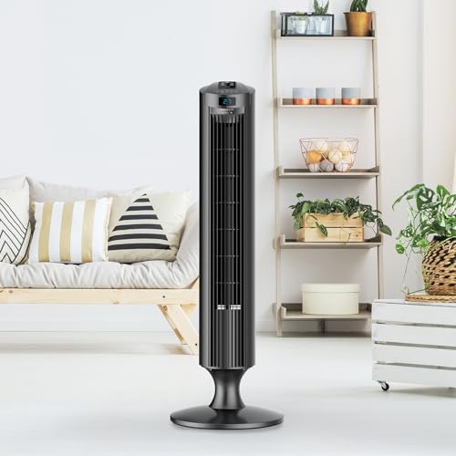 Taurus Babel RCH - Ventilador de torre digital extra alto, 84cm de altura, Indicador de temperatura, 3 velocidades, 3 modos - imagen 6