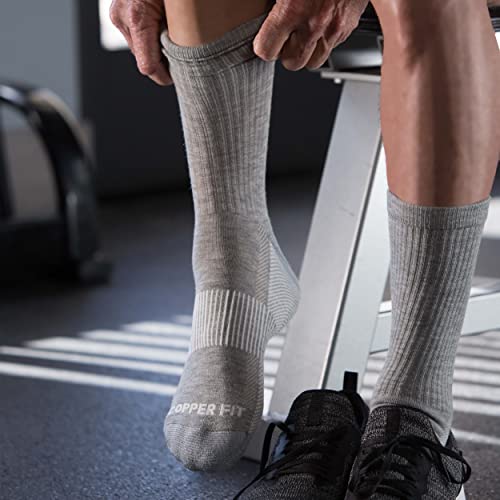 Copper Fit Unisex Adult Crew Sport - 2 Pack Running Socks, Gray, Small-Medium Us #TOP4