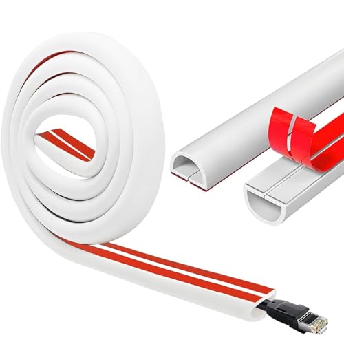 Wall Cord Hider, Mounted Wire and Covers for Wall-Mounted TVs, Flexible Cable Hiders in Homes and Offices (D15,3M)