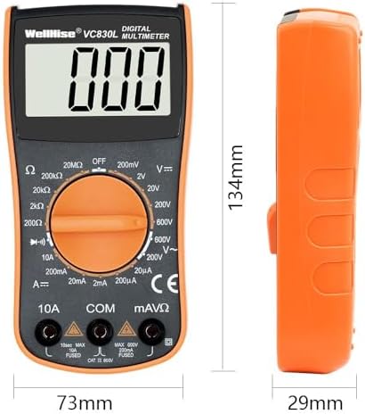 WellHise VC830L Ölçü Aleti Multimetre Avometre Büyük Ekran VC A+ Series - Görsel 3
