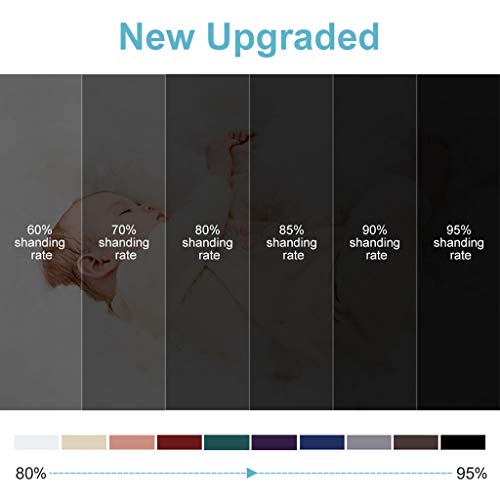 Ryb Home Blackout Curtains & Drapes - Total Privacy Thermal Efficiency Backdrop Curtains For Bedroom Room Divider Vertical Blind Living Room Patio Sliding Glass Door, Wide 100 X Long 84 Inch, Grey #TOP5