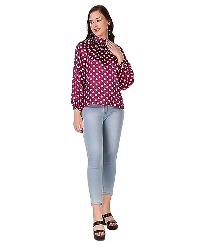 Image of BoheeWohee Women's Full Sleeves Casual Satin Top