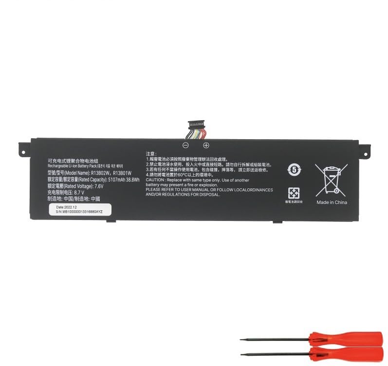 Batterie Xiaomi Air 13 de Remplacement pour PC R13B01W En Panne