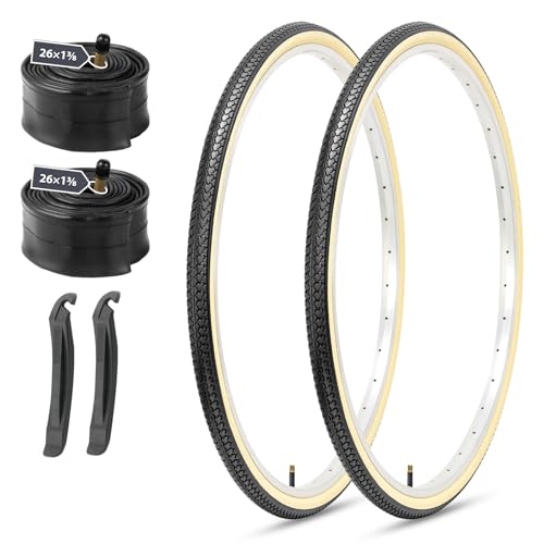 MOHEGIA 26×1 3/8 Inch Bike Tires (37-590 mm) – 2-Pack