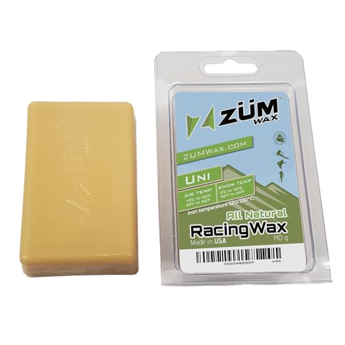 ZUMWax ALL NATURAL Biodegradable Ski Racing Wax - All Conditions - Universal - 140 Gram - 0% Petroleum!